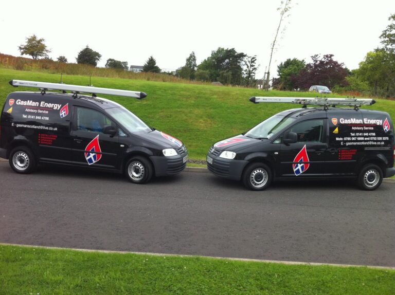 The original black GasMan Energy vans from hwne the company was founded in 2008.
